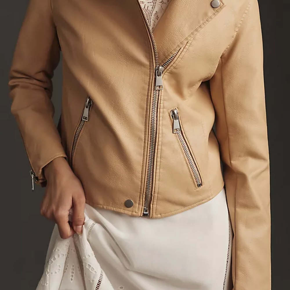 Anthropology faux leather moto Jacket SOLD OUT ONLINE.Great Fall/sping - Picture 6 of 13